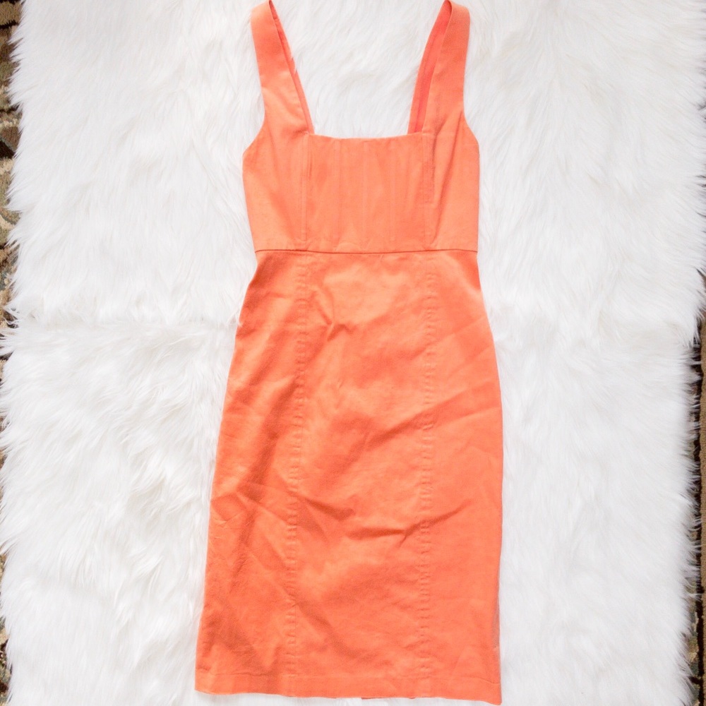 Alice + Olivia | midi | size 2 orange dress